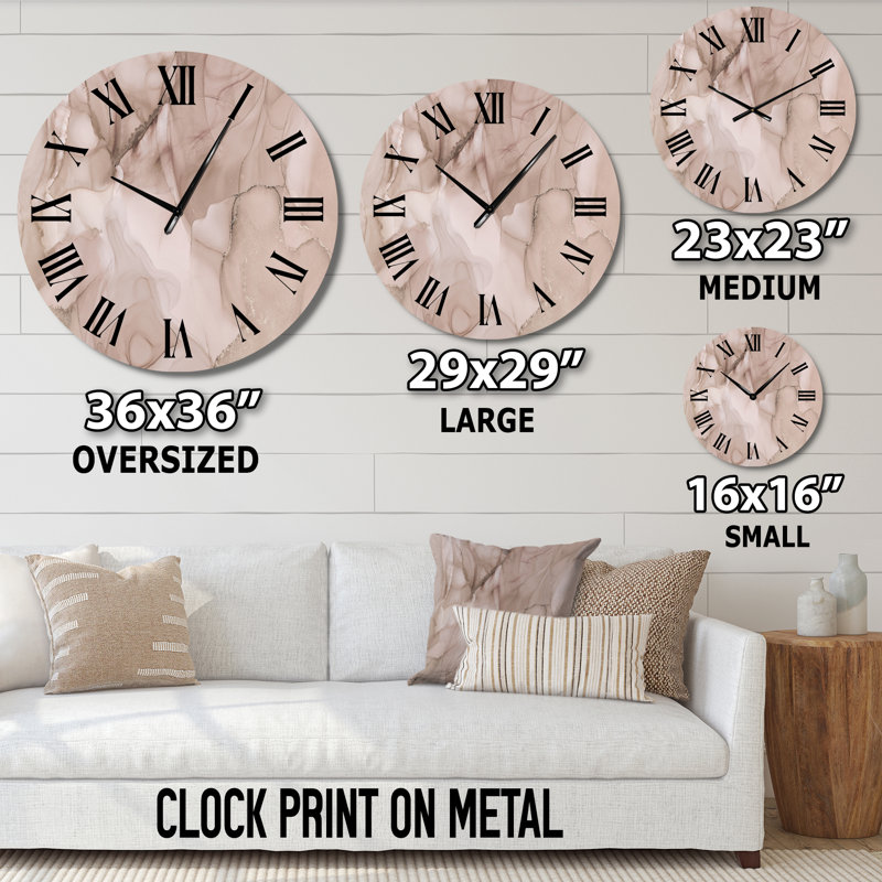 Horloge murale Tender, Petit, Brun / Noir