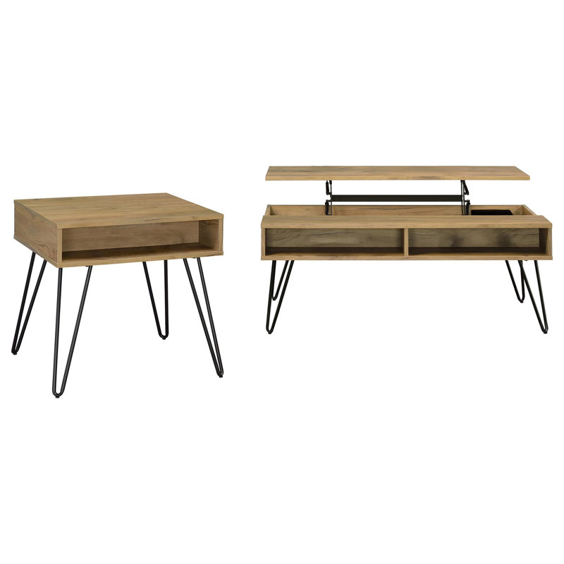 Ensemble de table basse et de table de bout 2 pièces Golden Oak (seulement avec table basse)