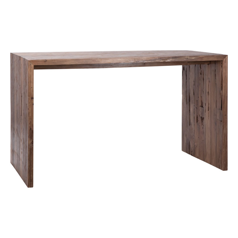 Klucevsek 60-inch Rectangular Reclaimed Teak Waterfall Dining Counter Table