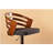 Modern Wood Back Adjustable Swivel Bar Stool With Cushion