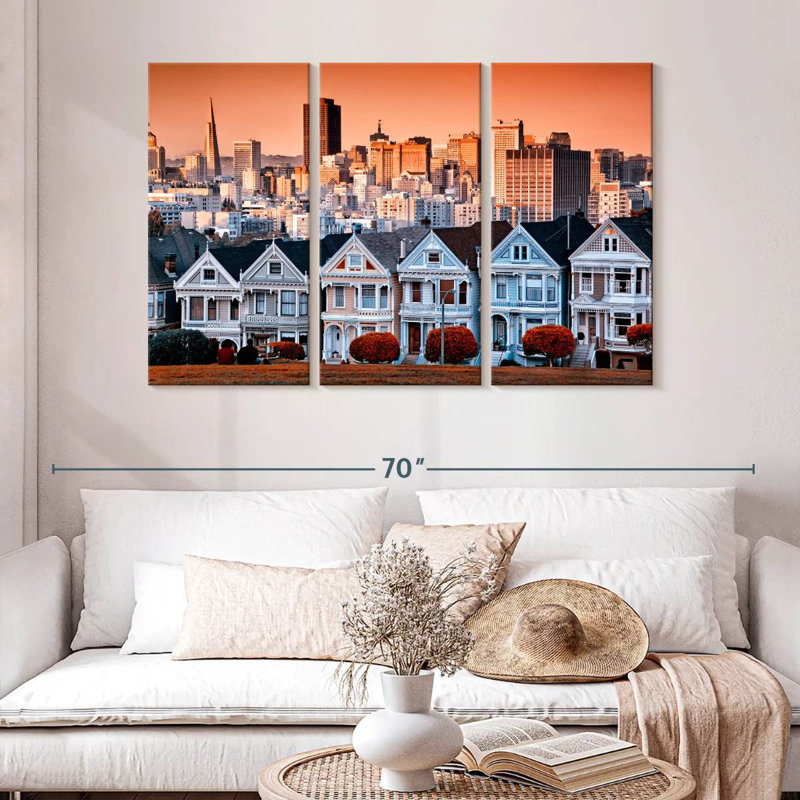 Lilie San Francisco Houses, 32" H x 50" W