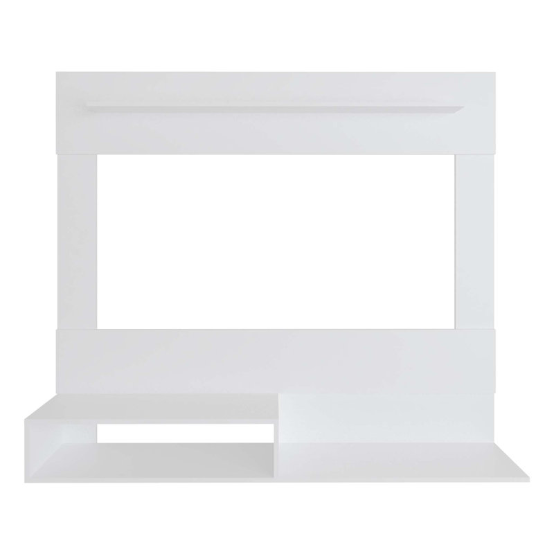 Meuble audio-vidéo mural avec tablettes Irmo, blanc