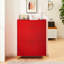 Rangement à chaussures pour vestibule - Rouge, 2 tiroirs rabattables, Armoire à tiroirs rouges peu encombrante, Saving,-370608266