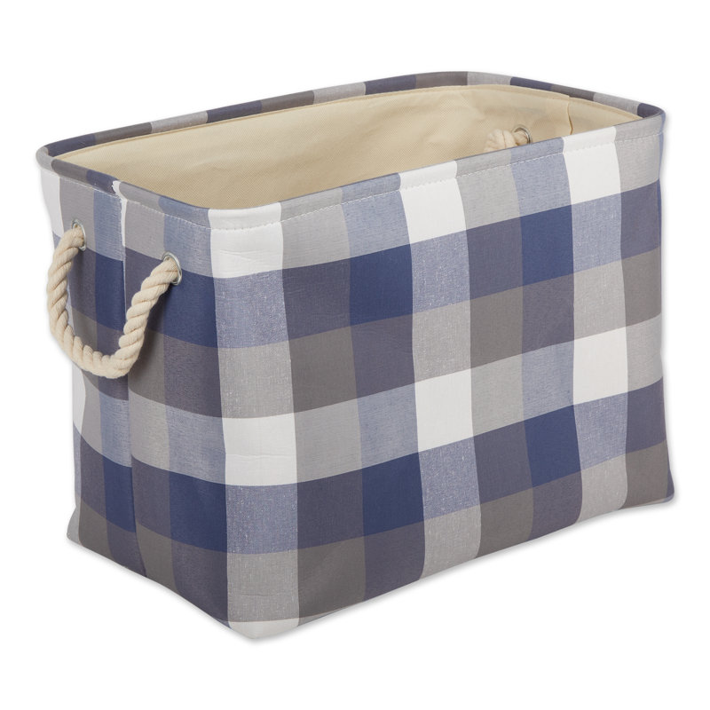 Bac en tissu, H 12 po x l 10 po x P 16 po, Bleu français