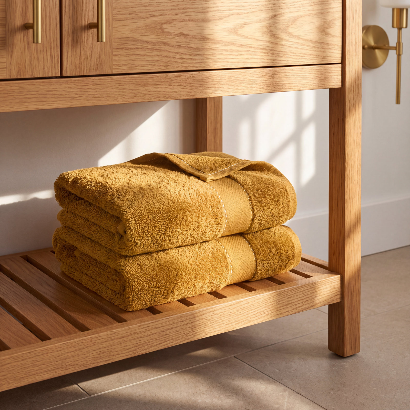 Niles Giza Cotton Bath Towel Set, Gold
