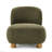 Organic Modern Boucle Upholstered Low-Profile Slipper Accent Chair with Solid Wood Legs-125186789
