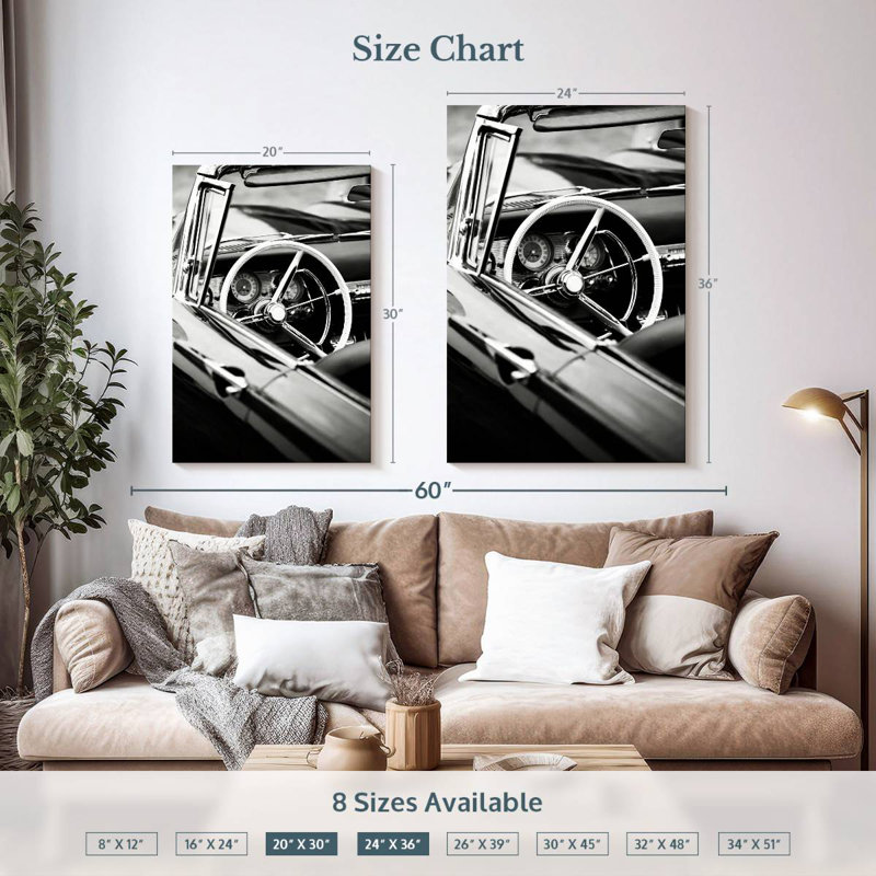 Cabriolet monochrome Mehar, H 36 po x l 24 po