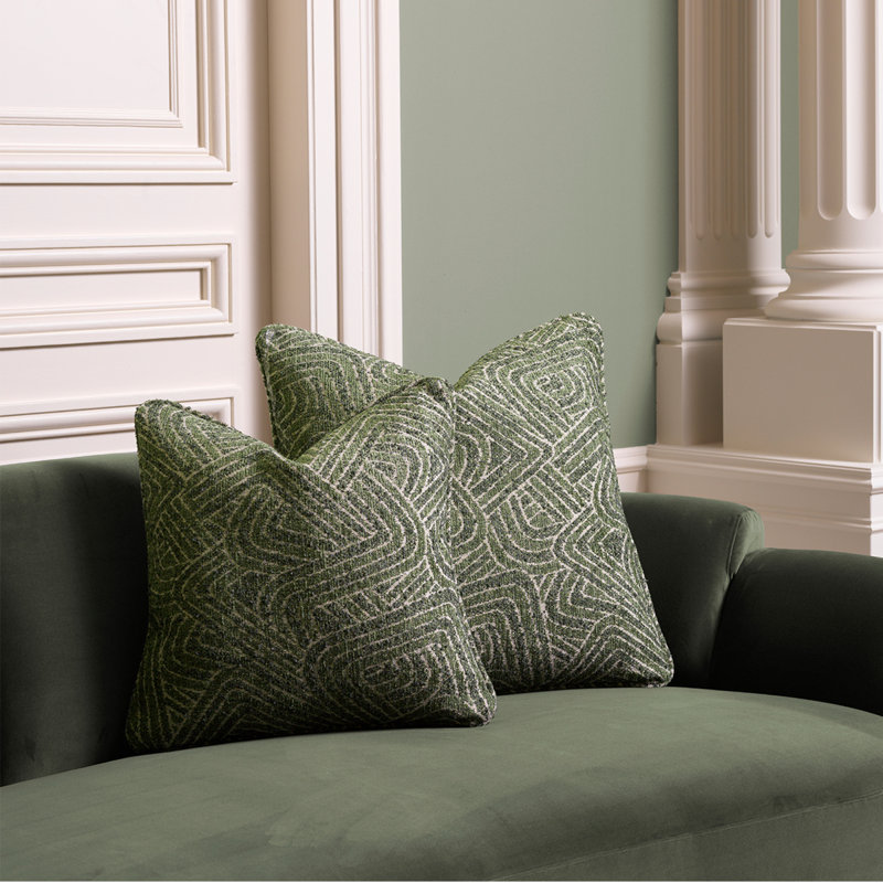 Cushion Camari, Camari Green, Square 23.62"