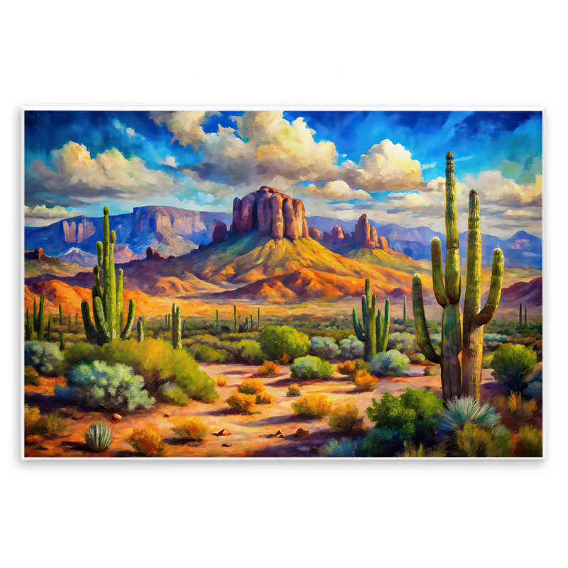 «Majestic Saguaro Desert Landscape», plaque murale par Creative Studio, 10 x 15