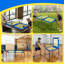 Jeu de tennis de table portable de trampoline portable pour une utilisation intérieure ou extérieure, comprend deux raquettes, quatre balles, un sac de rangement,