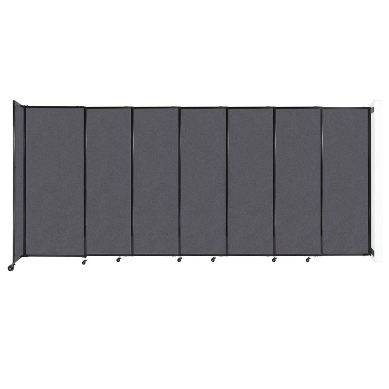 Cloison portative Soundsorb, H 82 po x l 186 po x P 26 po, Gris foncé