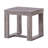 Knic Side End Table, 24 Inch, Gray Square Wood Top, Double Pedestal