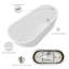 Baignoire autoportante en acrylique ovale de 67 po x 29,5 po avec égouttoir escamotable chromé avec trop-plein Chrome