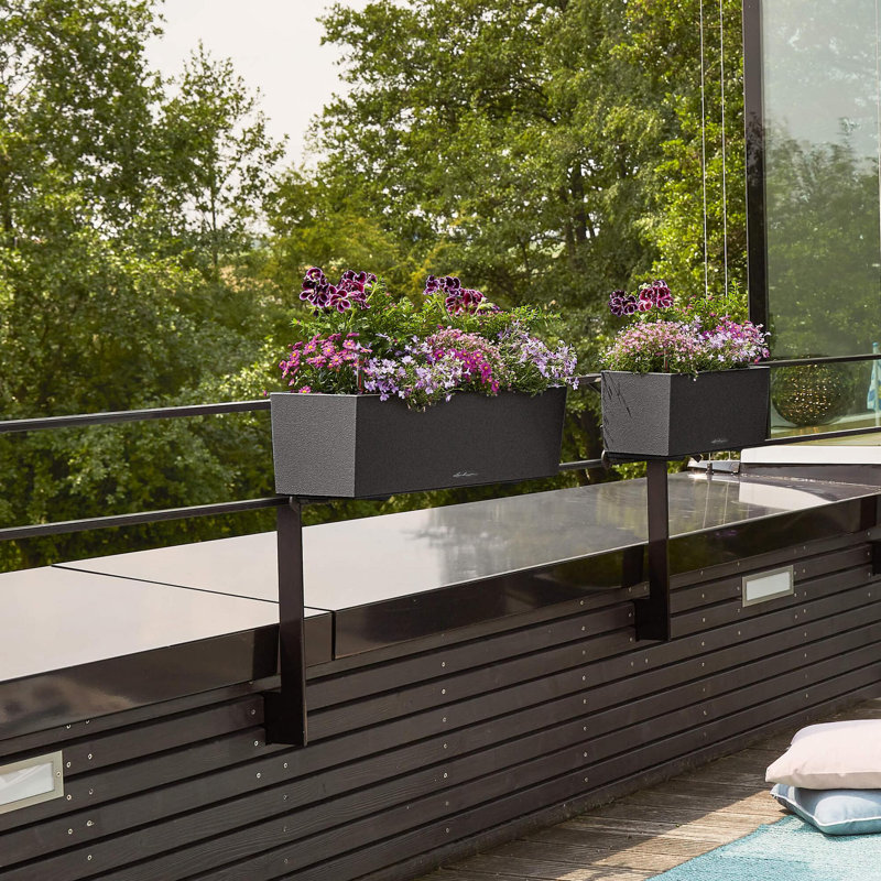 Balconera Window Box Planter, 19 cm H x 50 cm W x 19 cm D, Graphite Black