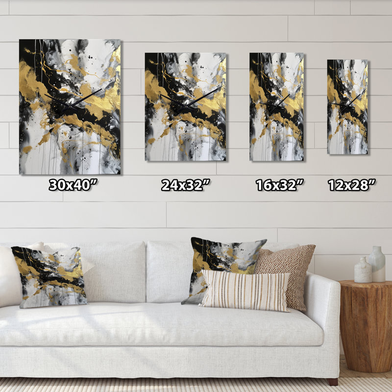 River Happiness - Abstrait horloge murale, Moyen