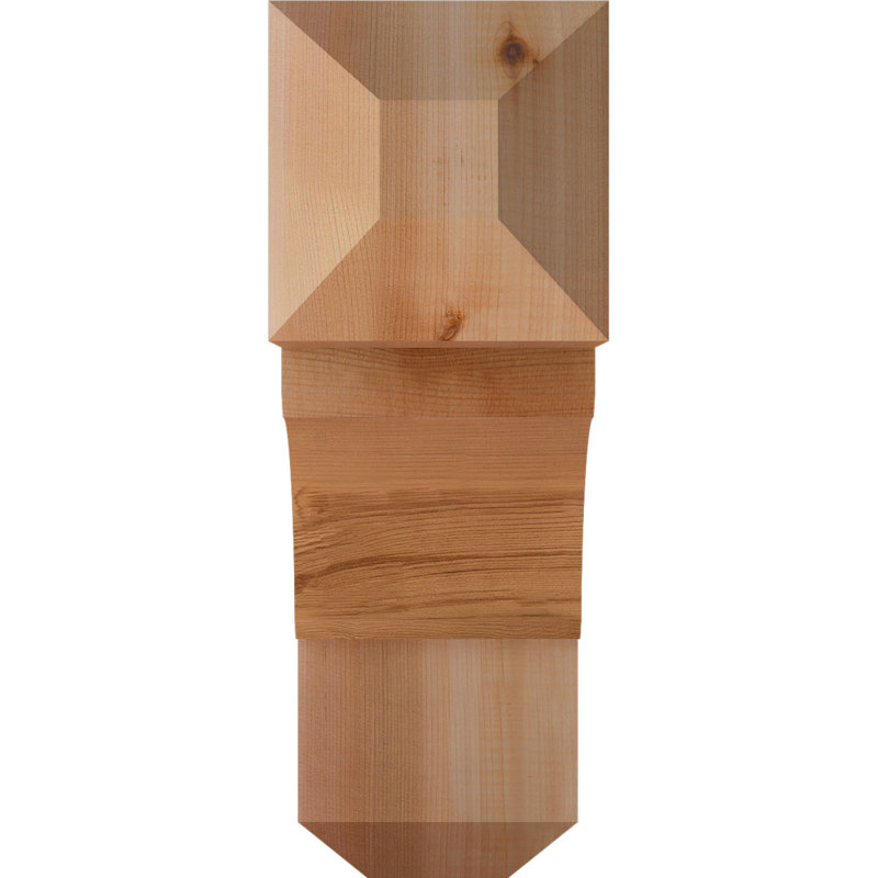 H Support en bois / corbeau, Western Red Cedar (Smooth), H 18 po x l 5,5 po x P 18 po