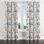 Rideaux occultant Boho - rideau à œillets à motif cachemire botanique orange - 1 panneau-981181474-981181476