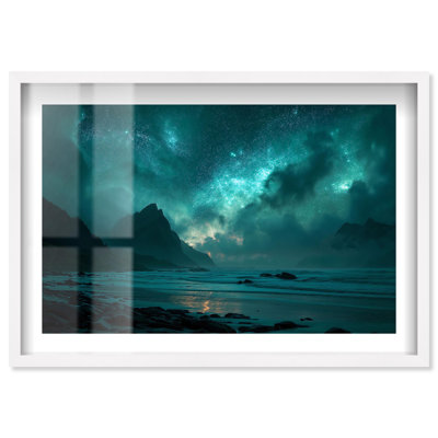 «Nebula Margin III Shadowbox», photographie de voyage par Notoriart, cadre blanc, 31 x 21