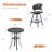 Swivel Outdoor Bistro Set with Umbrella Hole -771171761