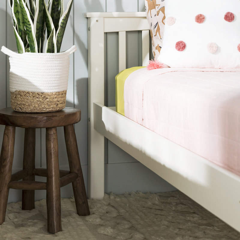 Brinna Kids Twin Over Twin Bunk Bed, Off White