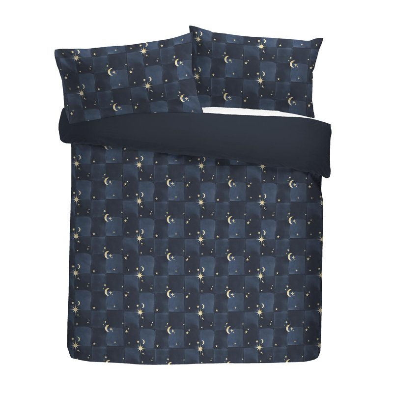 Polyester Chequered Duvet Cover Set with Pillowcases Included, Double Duvet Cover + 2 Standard Pillowcases