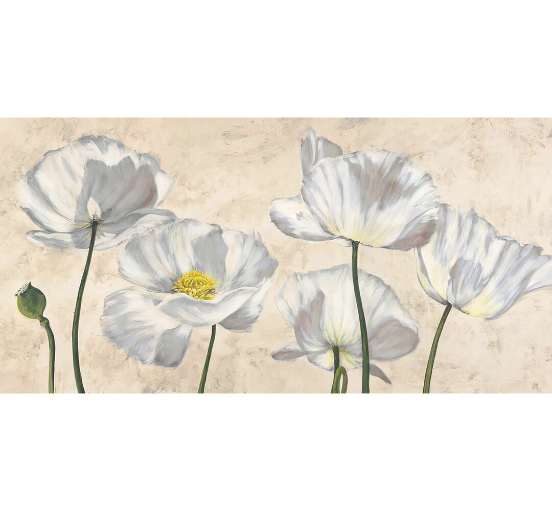 Leinwandbild Poppies in White von Luca Villa