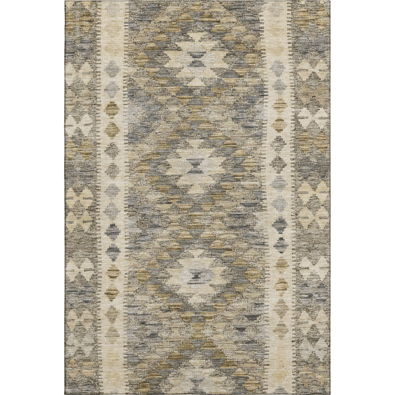 Premium Machine Washable Barry AMF1226 Global Rug, Rectangle 5' x 7'6"