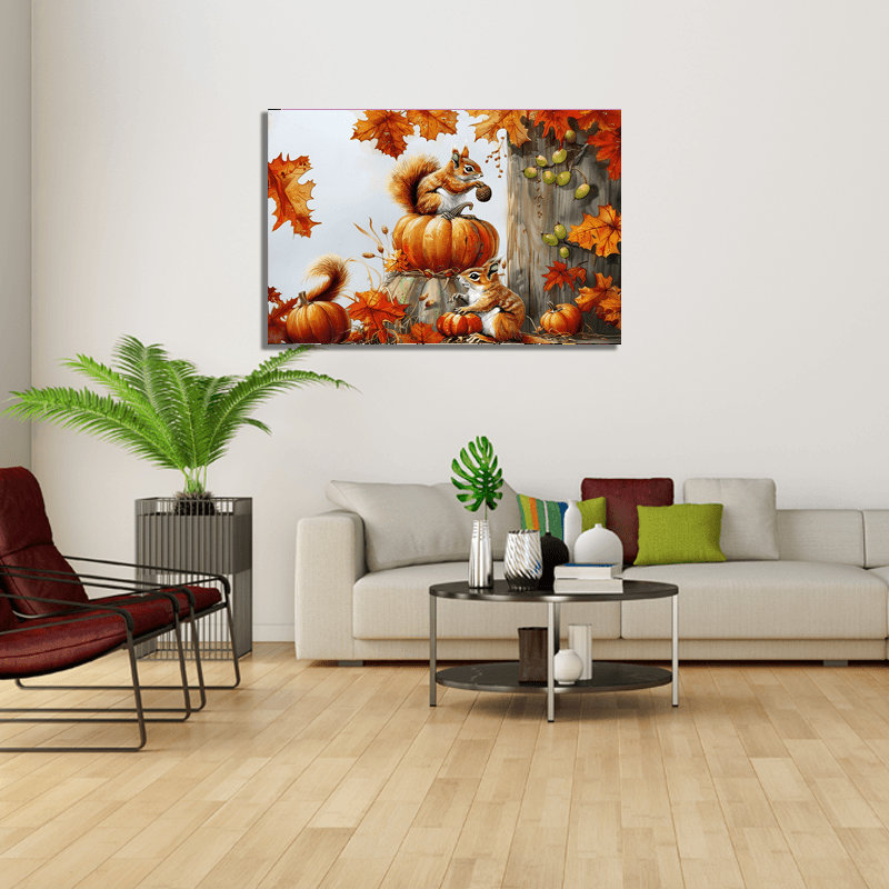 Art mural d'Halloween sur toile, H 12 po x l 18 po