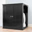Refined Self Cleaning Litter Box Cabinet, Mahogany-827202414