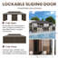 Pavillon de jardin 12 'x 24', véranda entièrement fermée avec portes coulissantes verrouillables, pavillon de jardin à toit double en acier galvanisé, solarium de patio à cadre en aluminium pour la cour arrière-129167807