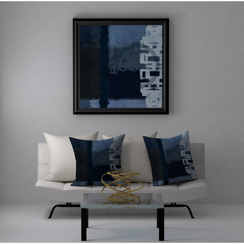 Abstract Throw Pillow, 24" H x 24" W