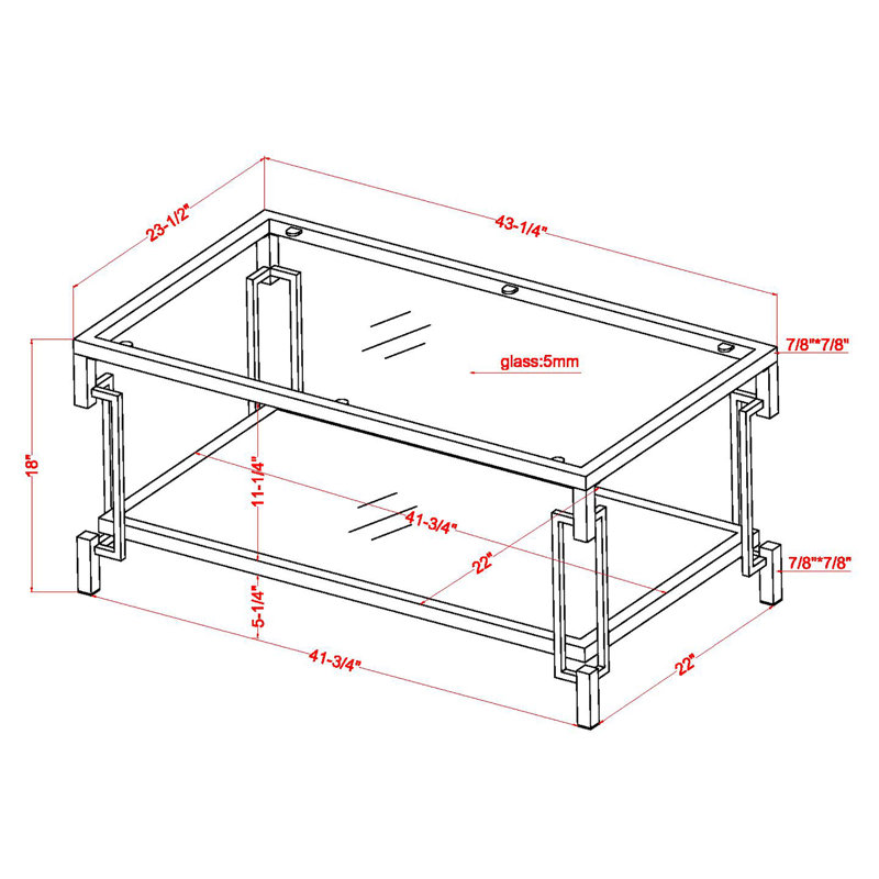 Table basse 43,25 po