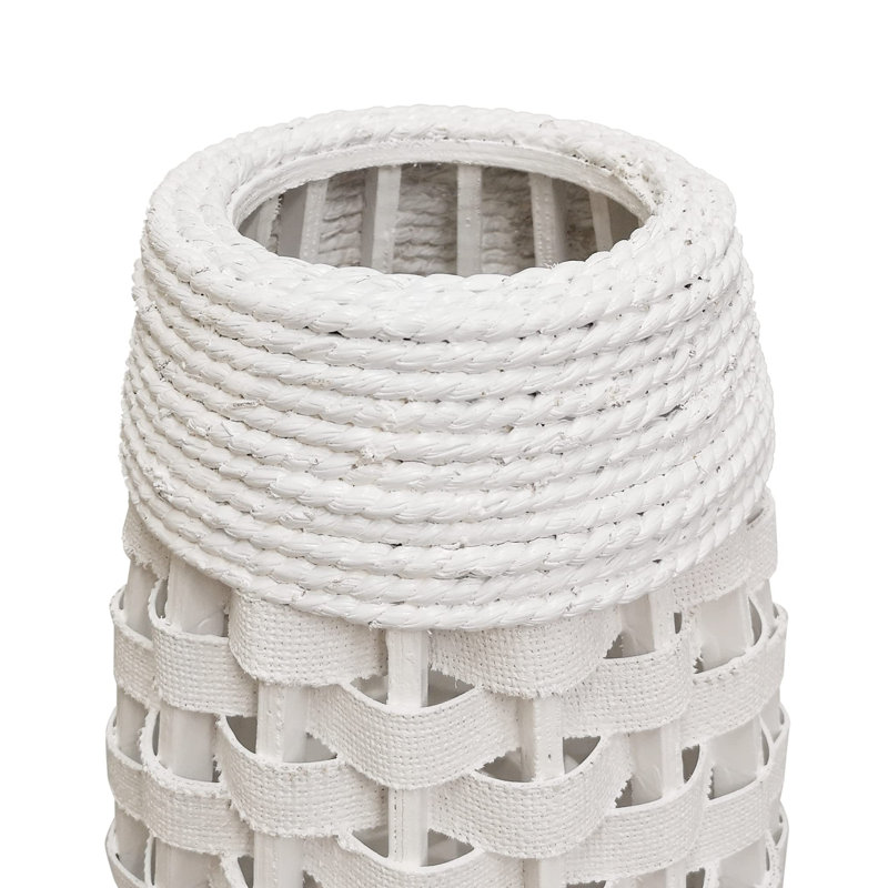 Abigaile Wood Table Vase, White