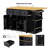 K&K 53inch Large Kitchen Island with Drop Leaf,Power Outlet,Door Internal Storage Rack,Rolling Kitchen Cart on 5 Wheels with 5 Open Side Racks for Kitchen,Black(Two Packages)(Stools not included)-1292978426