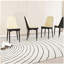 Chaises de salle à manger 4 pièces de style moderne, fabriquées en cuir de polyuréthane de haute qualité, avec coussins épais, chaise de cuisine à pieds en métal, chaise de salle à manger de restaurant-1083042370-1083042375