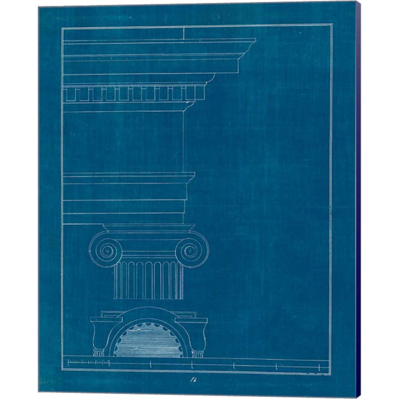 " Architectural Columns I & II Blueprint " 2 - Pieces