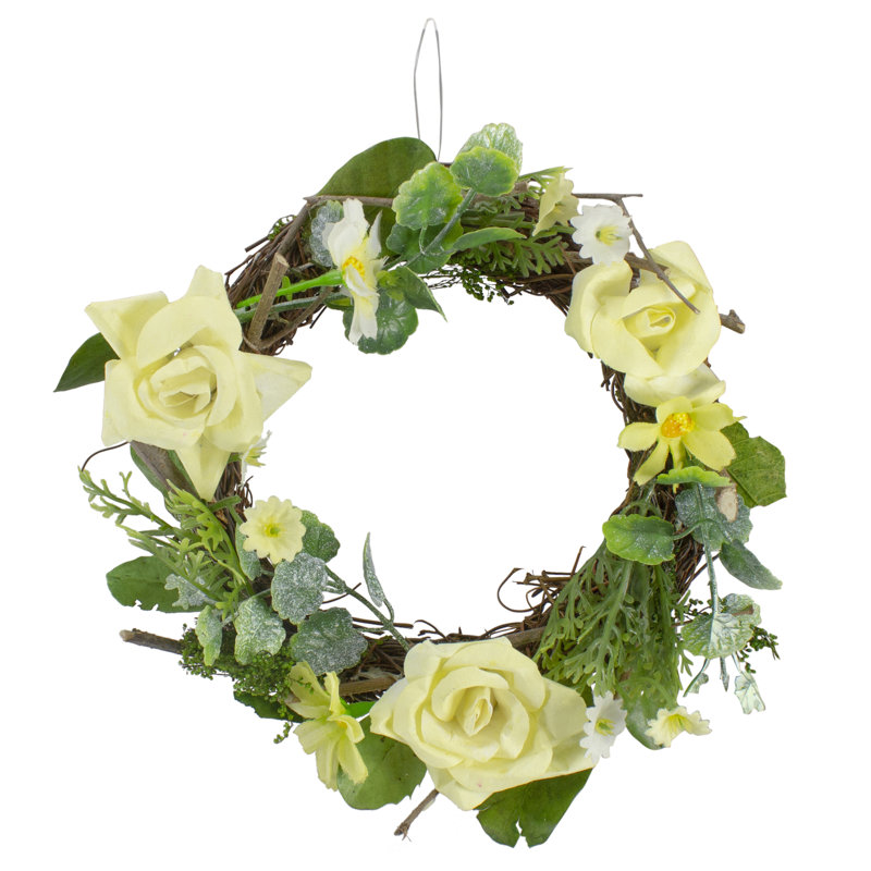 Faux Rose 7'' Wreath