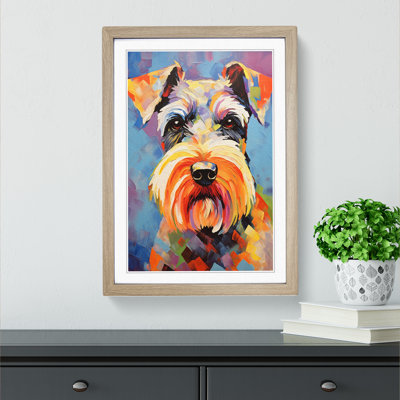 Schnauzer Abstract - Framed Print
