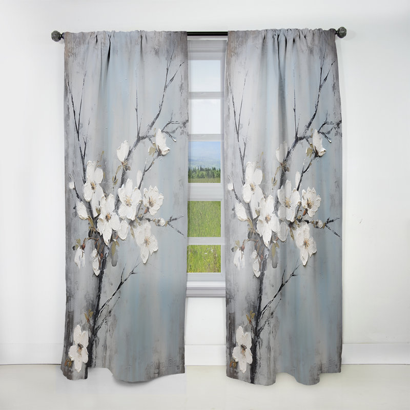 Rideau en velours traditionnel Cecina, L 52 po x L 63 po