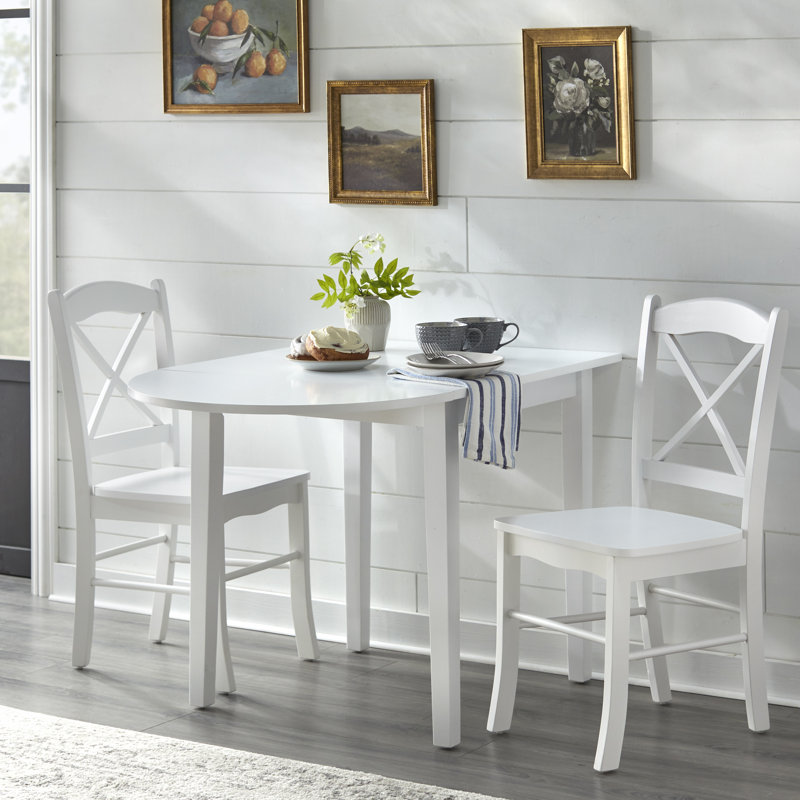 Castellon 3-Piece Breakfast Nook Dining Set, White