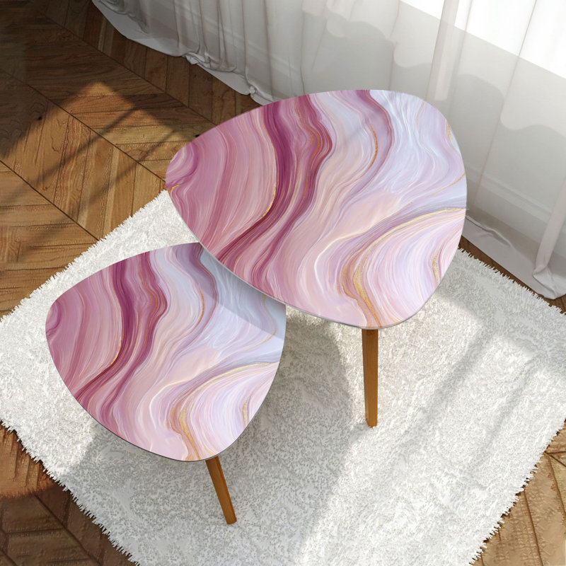 Ensemble de 2 tables basses gigognes Triangle