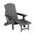  HDPE Outdoor Folding Adirondack Rocking Chair With Retractable Ottoman-1969850222