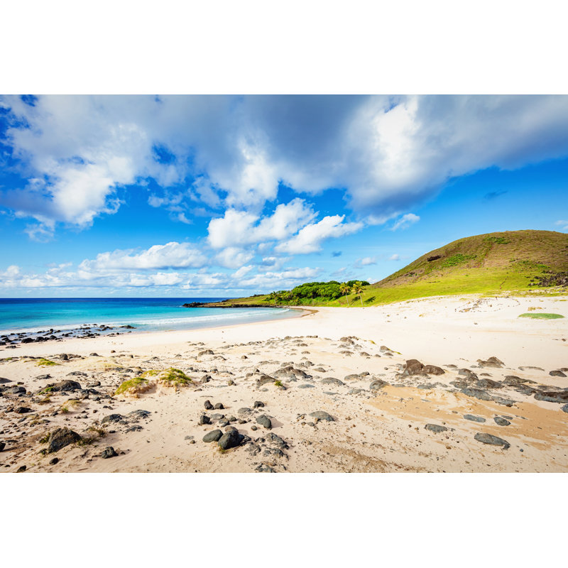 Anakena Beach - Wrapped Canvas Print, 51cm H x 76cm W x 3.8cm D