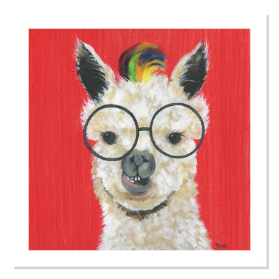 Rolled Llama Rockstar Paper Print