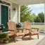 Ensemble de 2 chaises pliantes en bois pour l'extérieur Adirondack avec dossier pré-assemblé, chaise de patio en bois pour patio