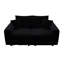Canapé 82,7 po en velours côtelé 82,7 po, canapé rembourré moderne et confortable, coussins de siège profond avec coussins moelleux et 1 repose-pieds, fauteuil convertible, noir (ancien SKU: W1885S00150)-1756744616-1765595120