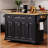 54Inch Large Kitchen Island With Rubber Wood Drop Leaf, Embossed Texture Rolling Cart On 4 Wheels, Ample Storage For Kitchen And Dining Room
