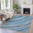 Machine Washable Indoor/Outdoor Xhevrie Blue Rug-112125976
