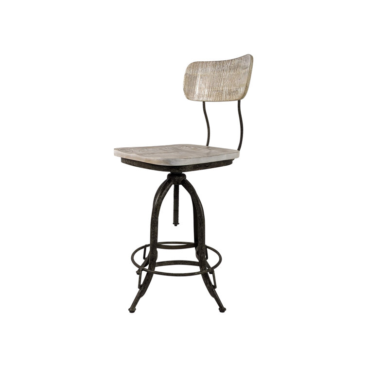 Fabron Swivel Counter Stool with Metal Frame