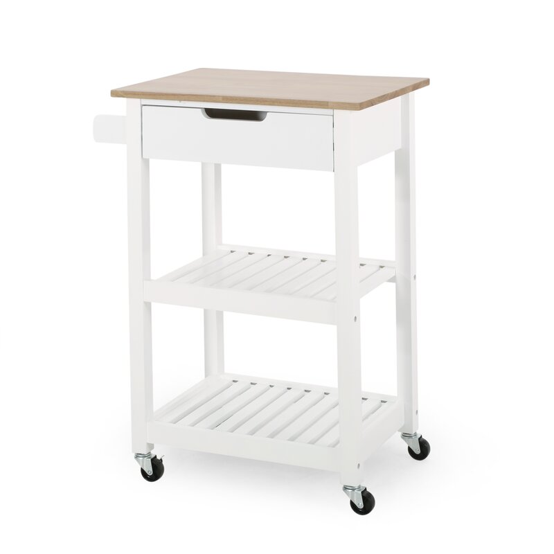 Winston Porter Solid Wood Kitchen Cart & Reviews | Wayfair